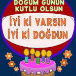 doğum günü mesaj pasta gif