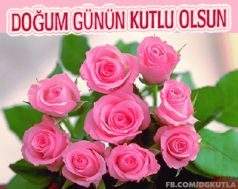 Güllerle doğum günü kutlama kartı
