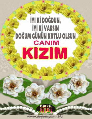 Kızına anlamlı doğum günü mesajı, resimli yazı