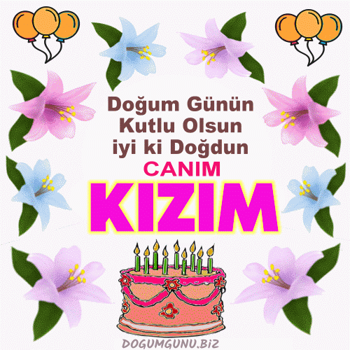 Kızıma Doğum Günü Kutlama Mesajları