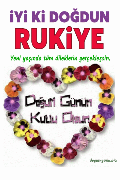 iyiki doğdun Rukiye