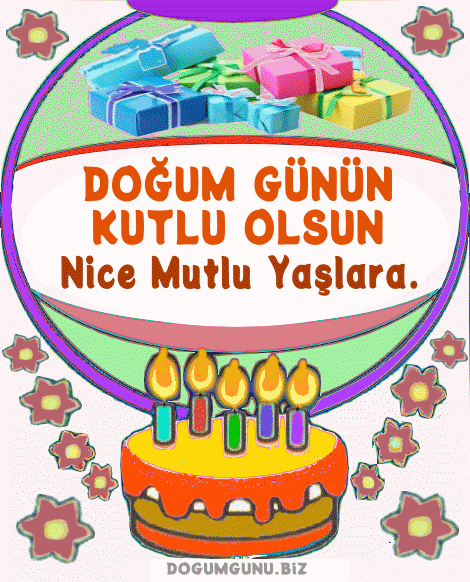 Doğum günü pasta mumlar gif