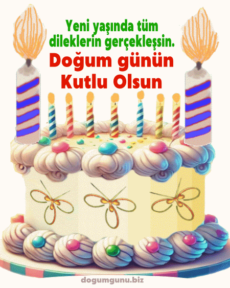 Pastalı doğum günü tebrik gif