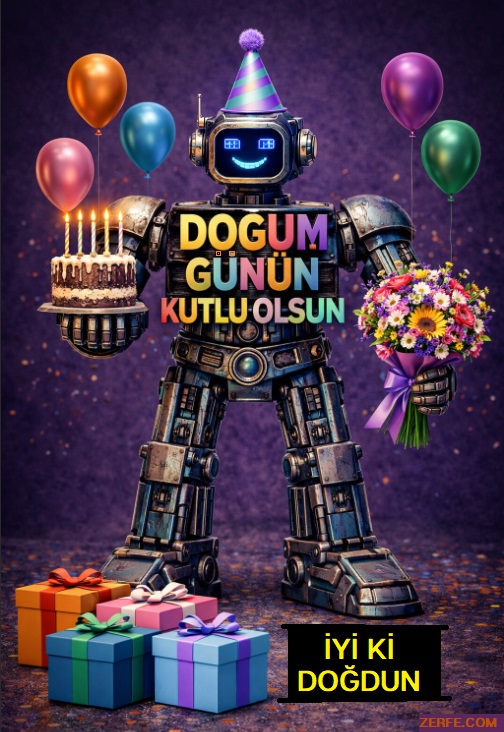 Resimli doğum günü kartı 3