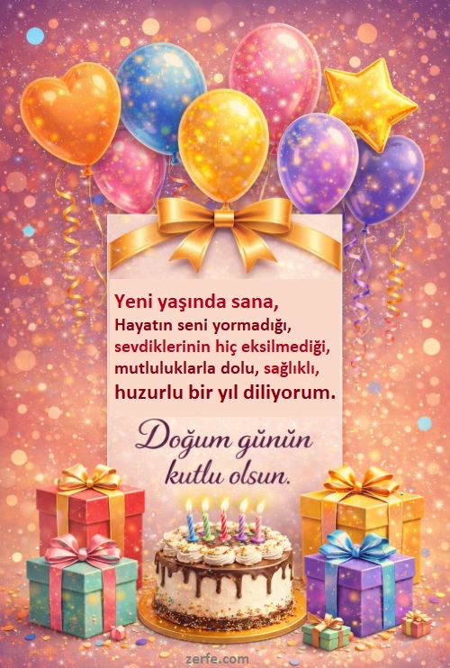 Resimli doğum günü kartı 4