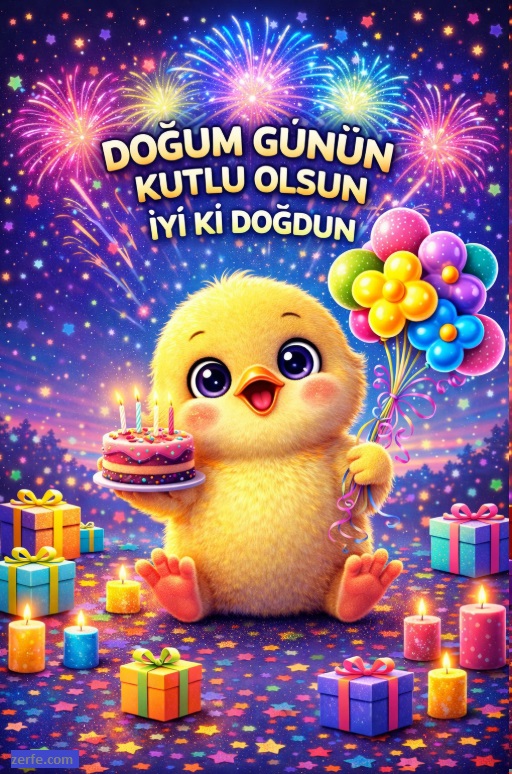 Resimli doğum günü kartı 7