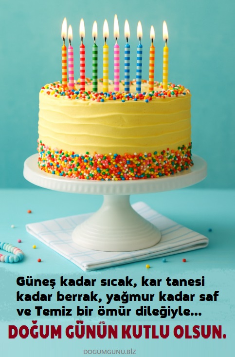 Pastalı doğum günü kartı