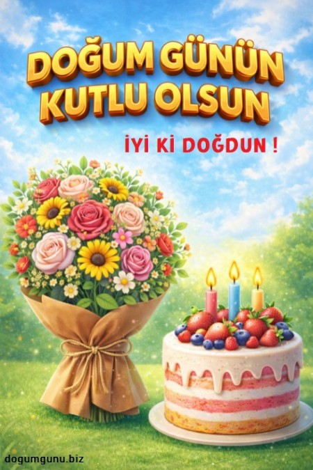 Doğum günü tebrik kartı