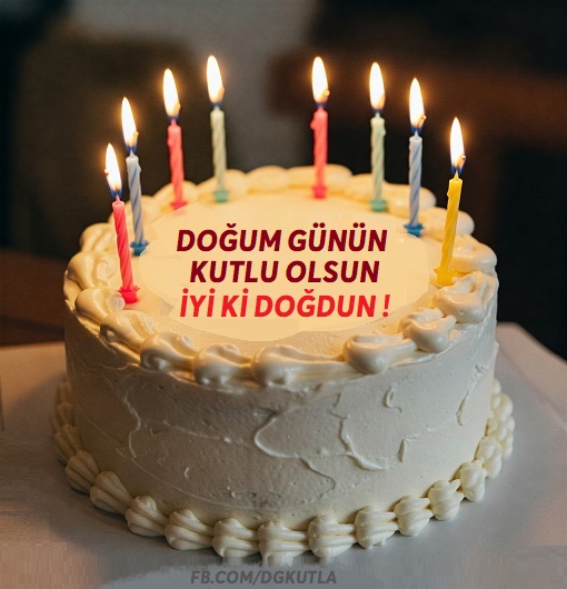 Mumlu pastalı doğum günü kartı