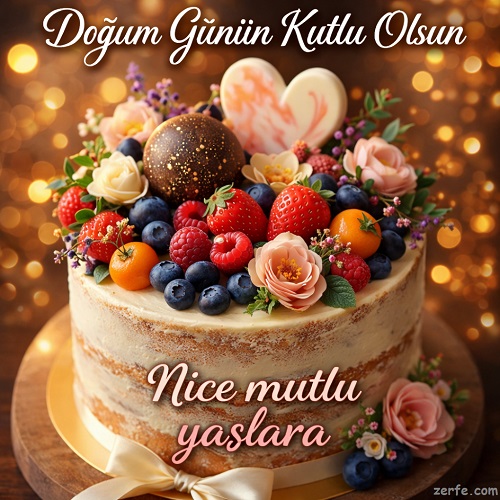 Pastalı Doğum Günü Tebrik kart