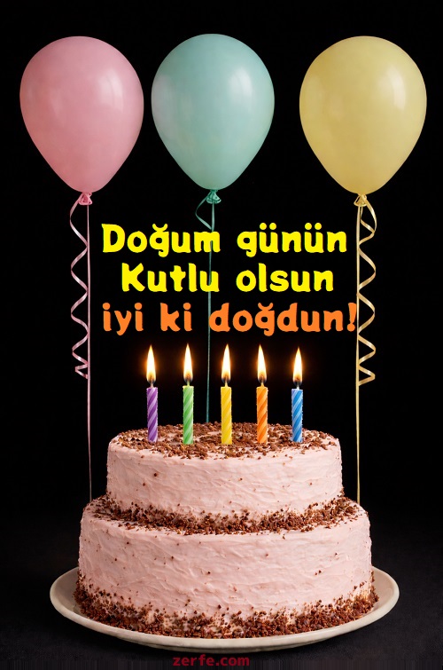 pastalı doğum günü tebrik kartı