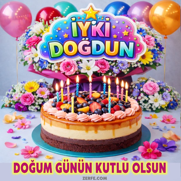 Pastalı Doğum Günü kartı