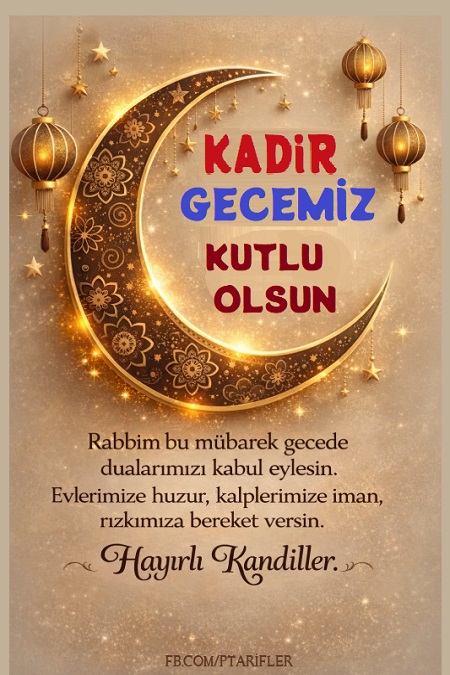 Kadir gecesi tebrik kart