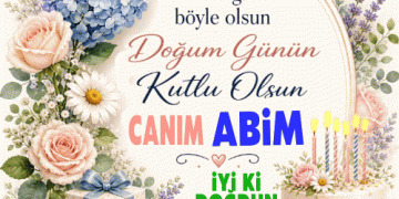 Abiye doğum günü tebrik kart