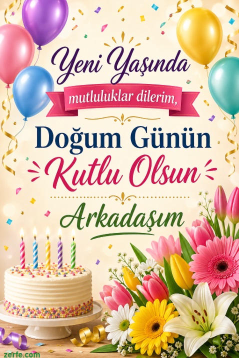 Arkadaşa Dosta Doğum Günü Mesajları, Tebrik Kartları