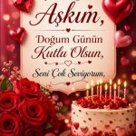 Aşkına Doğum Günü Tebrik Kartı