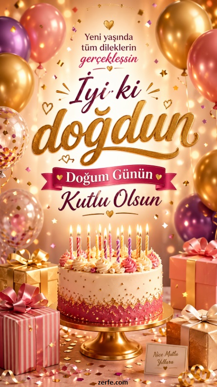 Herkes için doğum günü tebrik kartı