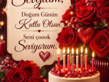 Sevgiliye Resimli Doğum Günü Mesajları