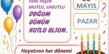 03 Mayıs Doğum günü tebrik kartı