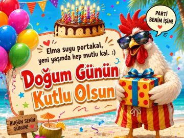 komik doğum günü kartı