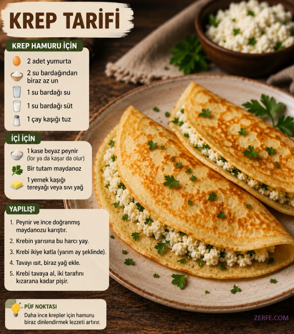 Peynirli Krep Tarifi